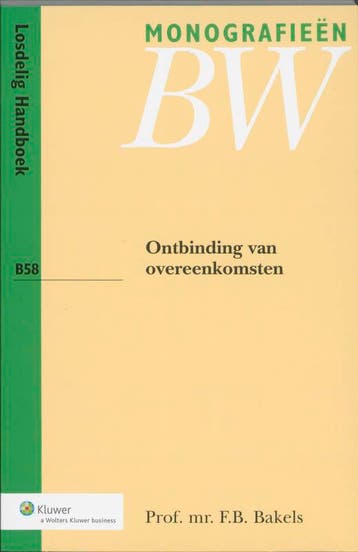 Ontbinding Van Overeenkomsten | F.B. Bakels | Nieuw, Ophalen of Verzenden, Nieuw, F.B. Bakels