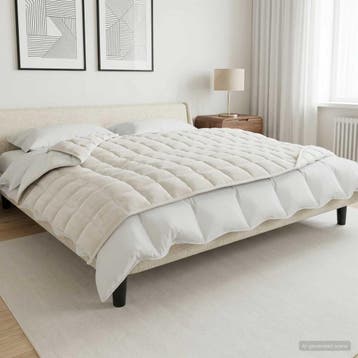 vidaXL Verzwaringsdeken Wit 155 x 220 cm 7 kg 100% Katoen, Verzenden, Nieuw, Wit