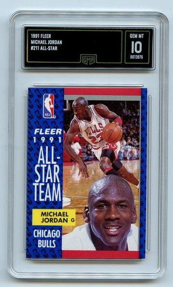 Fleer - 1991 - All-Star - GMA 10 - Gem Mint - Michael Jordan, Verzamelen, Nieuw