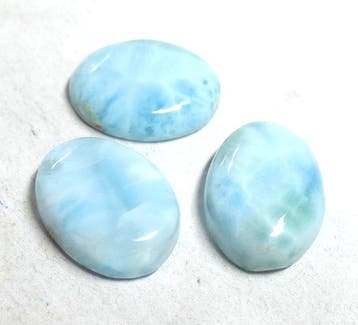 Prachtige partij Larimar - 100% natuurlijk - Cabochon- 5.14, Verzamelen, Mineralen en Fossielen
