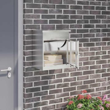 vidaXL Pakket inwerp box Zilver 47,5 x 38 x 59 cm Roestvrij, Verzenden, Nieuw