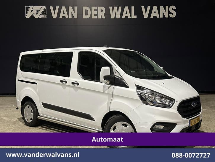 Ford Transit Custom | 1.0 EcoBoost Hybride Automaat L1H1 9, Auto's, Bestelauto's, Dealer onderhouden, Te koop, Automaat, Wit, Ford