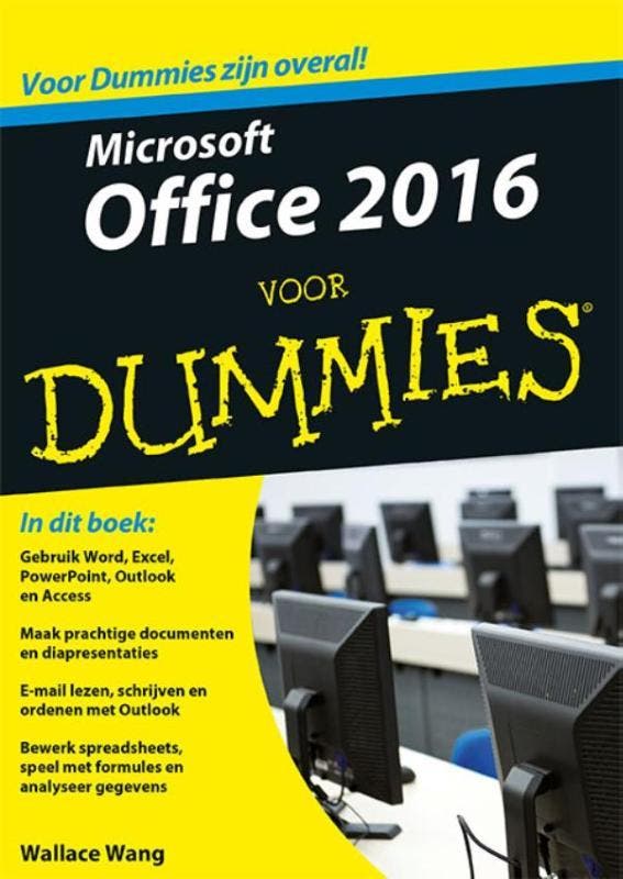 Microsoft Office 2016 voor dummies - Wallace Wang, Boeken, Informatica en Computer, Gelezen, Verzenden