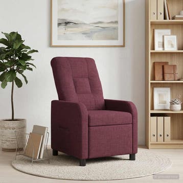 vidaXL Relaxfauteuil Paars Stof, Huis en Inrichting, Verzenden, Nieuw