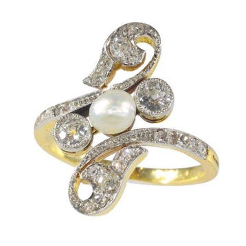Ring - 18 karaat Geel goud - 0.58ct. tw. Diamant, Nieuw