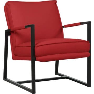 Leren fauteuil Secret - Toledo Ducati (rood), Nieuw, Ophalen of Verzenden, 50 tot 75 cm, Industrieel, Modern