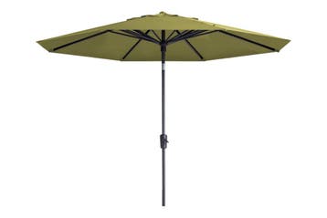 Madison Paros 2 luxe stokparasol - 300 cm. - Sage green, Verzenden, Nieuw, Stokparasol, Kantelbaar