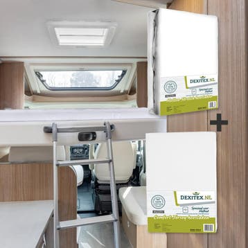 Textielpakket Hefbed 1 Molton + 1 Jersey hoeslaken - 1, Verzenden, Nieuw, Eenpersoons, Wit