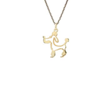 Gouden vintage poedel hanger 14 kt, Sieraden, Tassen en Uiterlijk, Ophalen of Verzenden, Nieuw