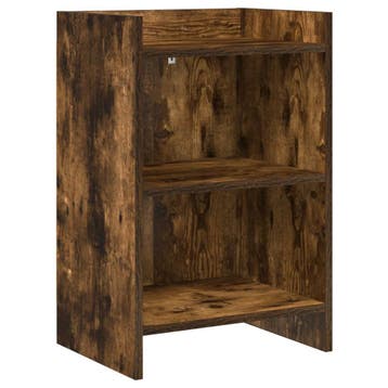 vidaXL Nachtkastjes Gerookt eiken 40 x 30 x 60 cm Bewerkt, Minder dan 45 cm, Verzenden, Nieuw, 55 tot 70 cm