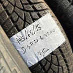 2 x Dunlop 185-65-15 Winterbanden 7,5mm, Gebruikt, 15 inch, Band(en), Personenwagen