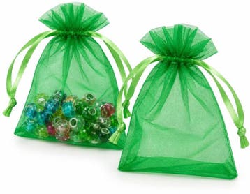 Ca. 100 x Organza zakjes 10 x 15 cm – groen, Ophalen of Verzenden, Nieuw