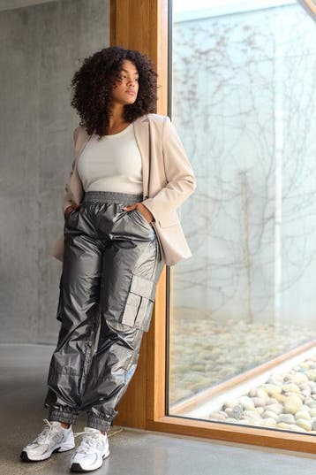 Kaffe Curve broek Shenna glans Maat:, Verzenden, Nieuw, Overige kleuren