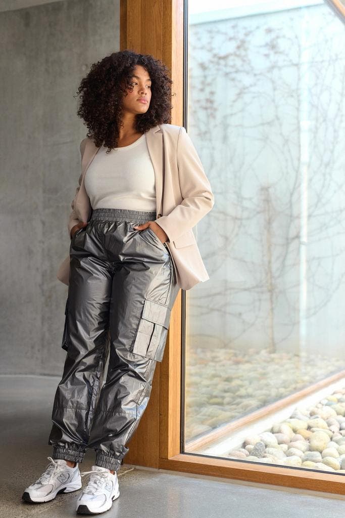 Kaffe Curve broek Shenna glans Maat:, Kleding | Dames, Broeken en Pantalons, Overige kleuren, Nieuw, Verzenden