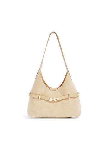 Casual Suède Schoudertas Dames – Effen Khaki - Khaki, Verzenden, Nieuw