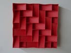 2026 - 29 rood minimalistisch wandrelief