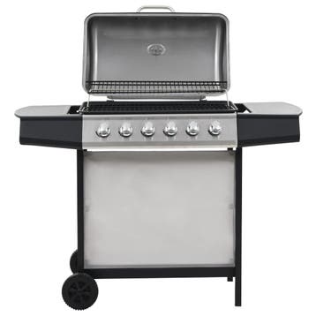 vidaXL Gasbarbecue met 6 kookzones roestvrij staal, Tuin en Terras, Verzenden, Nieuw