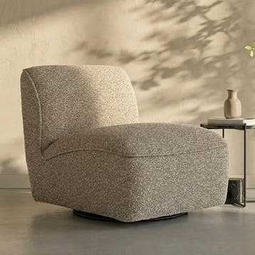 *WOONWINKEL* Draaibare Fauteuil Bruin Zonder Armleuning, Verzenden, Nieuw, Stof