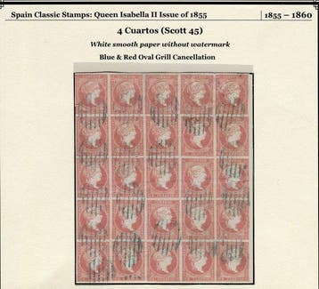 Spanje 1855/1856 - ISABEL II - POST - EDIFIL 48 - SCOTT 45, Gestempeld
