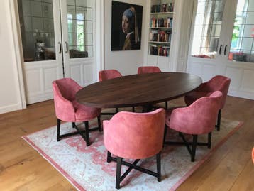 Ovale noten eettafel Frjemd - Vele afmetingen - Westra tafel, Overige houtsoorten, 100 tot 150 cm, Vijf personen of meer, Moderne en luxe stijl noten houten eettafels van Westra 