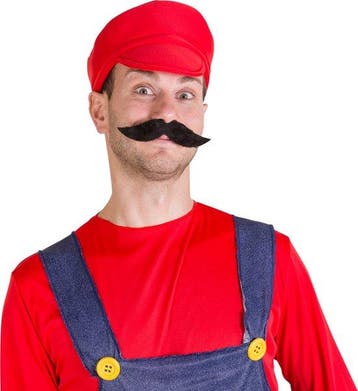 2dekans | dressforfun - Herenkostuum super loodgieter Mario, Ophalen of Verzenden, Zo goed als nieuw