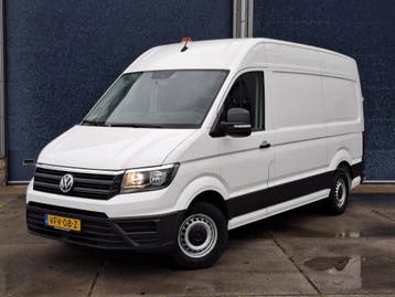 Volkswagen Crafter 35 2.0 TDI L3H3 EL Highline, Stof, Gebruikt, Volkswagen, Wit