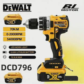 DeWalt DCD796 Accu Klopboormachine & Schroefmachine - Kracht, Doe-het-zelf en Verbouw, Verzenden, Nieuw