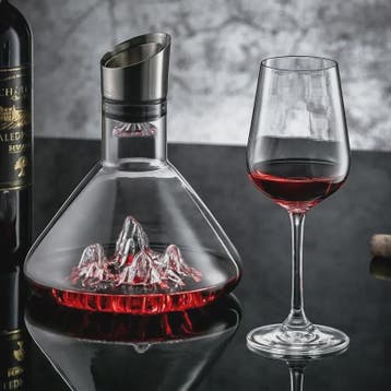 Luxe Kristallen Wijnkaraf 1500ML - Iceberg Design, Handgemaa, Verzenden, Nieuw