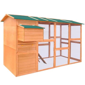 vidaXL Kippenhok 295x163x170 cm hout, Dieren en Toebehoren, Knaagdieren en Konijnen | Hokken en Kooien, Verzenden, Nieuw