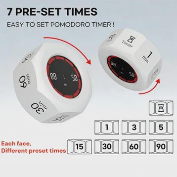 Visuele Flip Timer Kubus met LED Scherm & Gravity Sensor - T, Sport en Fitness, Verzenden, Nieuw