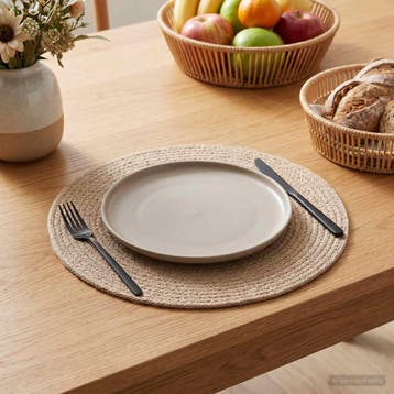 vidaXL Jute placematten 6 st Naturel 100% Tossa Jute, Verzenden, Nieuw, Bruin