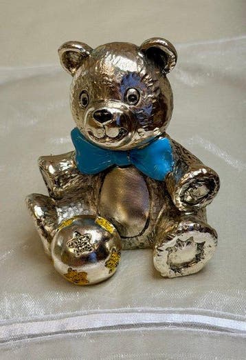 Ardè Argenteria - Beeldje - “Large” Teddy Bear with Blue Bow