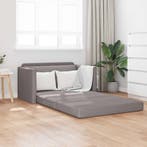 vidaXL Slaapbank 110cm Taupe Stof, Verzenden, Nieuw, Stof, Minder dan 150 cm
