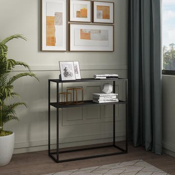 Consoletafel Kuhmo 80x80x30 cm zwart [en.casa], Huis en Inrichting, Tafels | Sidetables, Verzenden, Nieuw