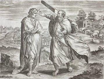 Jan Collaert I (1525/30-1580) - La parabola della pagliuzza