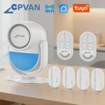 CPVAN Smart Home Alarm Systeem met PIR Bewegingsmelder, Deur, Doe-het-zelf en Verbouw, Alarmsystemen, Verzenden, Nieuw