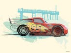 Kunstdruk Cars - Lightning McQueen - 40x30cm, Verzenden, Nieuw