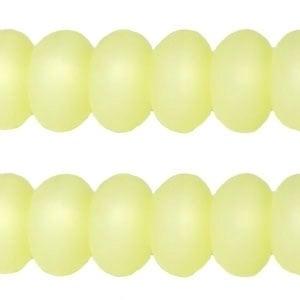 10  Polaris kralen matt disc 8mm Jonquil geel (Acrylkralen), Hobby en Vrije tijd, Kralen en Sieraden maken, Ophalen of Verzenden
