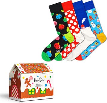 Happy Socks Maat 41-46 - Unisex Sokken Holiday Time 4-Pack, Verzenden, Nieuw