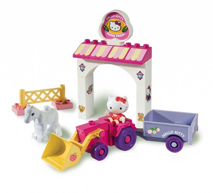 Hello kitty boerderij - 18 delig, Kinderen en Baby's, Speelgoed | Bouwstenen, Nieuw, Verzenden