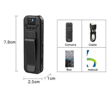 Mini Sport Camera 1080P Bodycam met Nachtzicht en Clip, Verzenden, Nieuw
