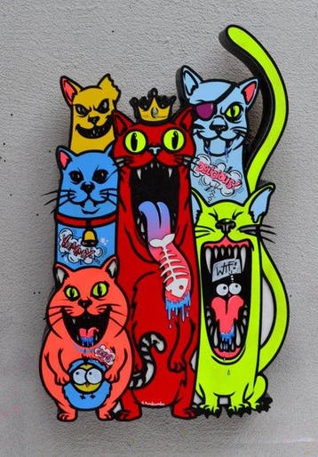 Patrycja Mroczkowska - „Cat Gang”3D Pop Art XL
