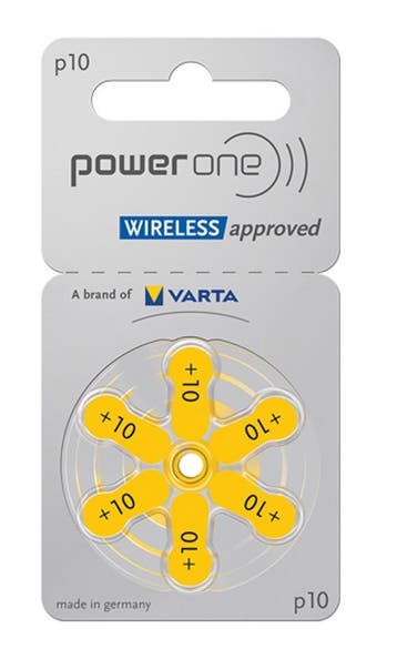 PowerOne Hoorapparaat batterij P10 geel (6 stuks), Ophalen of Verzenden, Nieuw