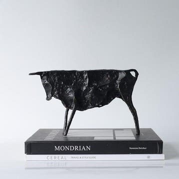 sculptuur, Cast Iron Bull Art Sculpture Decoration - 14 cm -