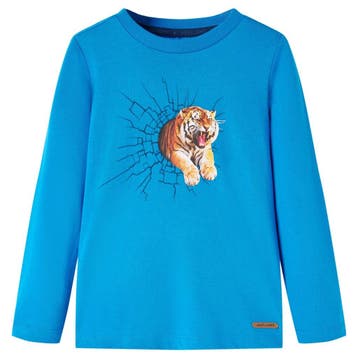 vidaXL Kindershirt met lange mouwen 116 kobaltblauw, Verzenden, Nieuw