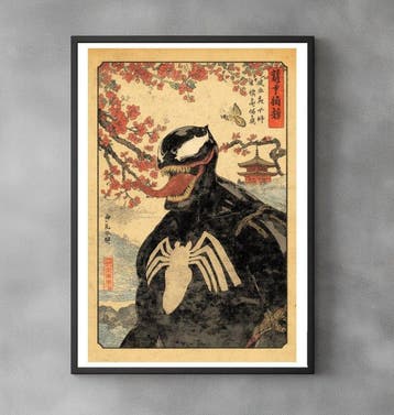 Sato Hageshi - Pagoda of Shadows – Venom Marvel - Pop Art -, Nieuw