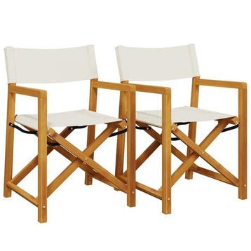 Campingstoelen hout 2st | 54% Korting, Tuin en Terras, Ophalen of Verzenden, Gebruikt, Hout, Inklapbaar