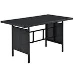 2dekans | Juskys Loungeset Manacor - Polyrotan - Zwart/wit, Ophalen of Verzenden, Zo goed als nieuw