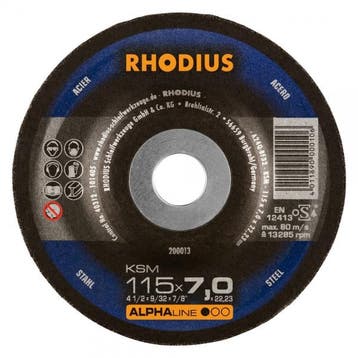 Afbraamschijf met kom 115x7mm KSM V27 Rhodius, Verzenden, Nieuw