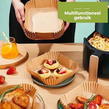 HI NATURE™ Bakpapier - Airfryer Bakpapier - 100 Stuks, Ophalen of Verzenden, Nieuw, Hi Nature